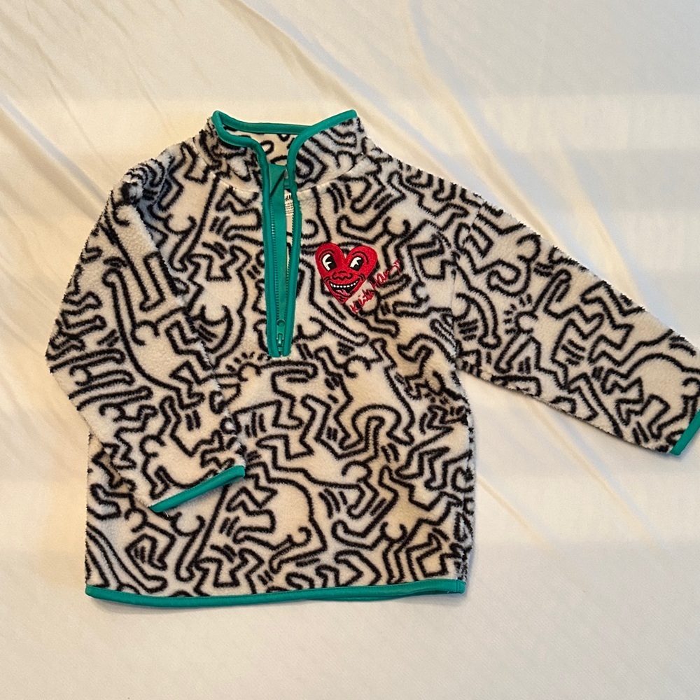 Keith Haring Graphic Fleece Pullover size 4T